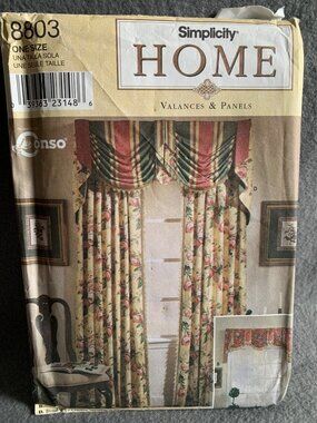 Simplicity Window Treatments Curtains Sewing Pattern 8803 - Uncut